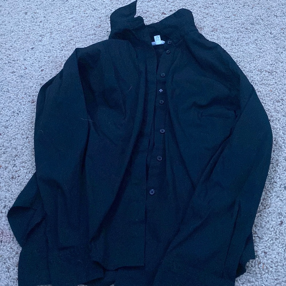 Time and Tru black button up long sleeve shirt size S